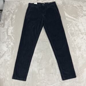 Selected Homme Pants Mens 30x32 Blue Corduroy Slim Skinny Preppy Academia NWT